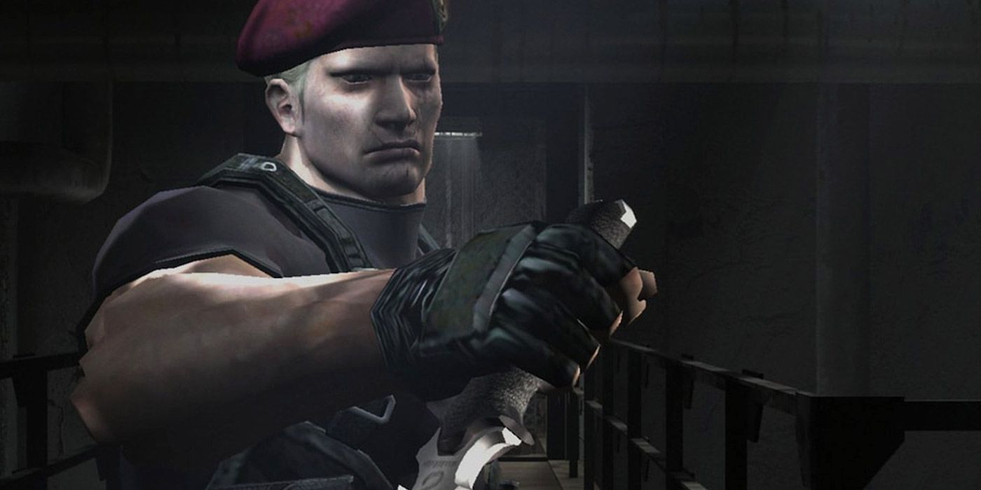 Jack Krauser holding a knife in Resident Evil 4
