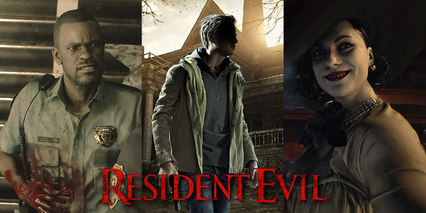 Split image of Martin, Ethan and Alcina from Resident Evil