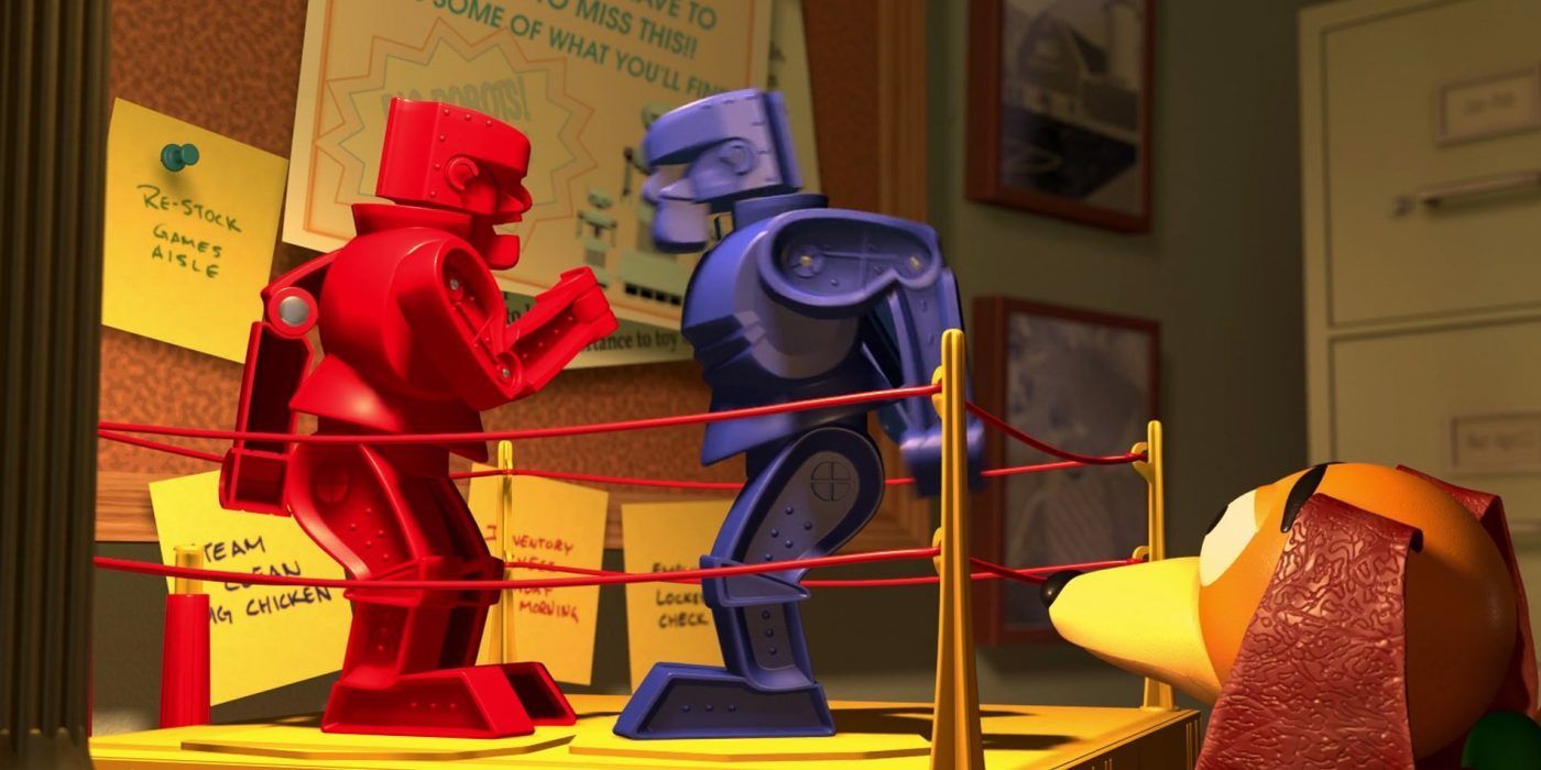 Jogo Rock 'Em Sock' Em Robots em Toy Story 2