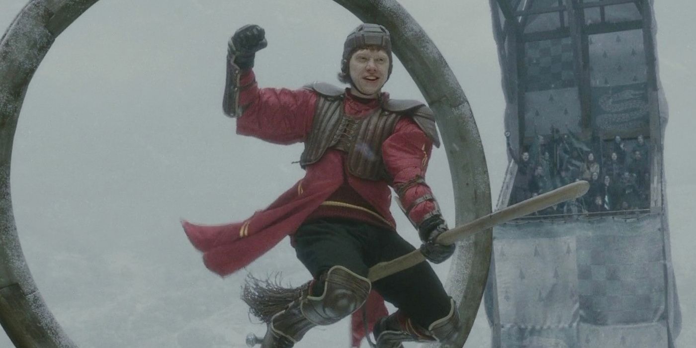 Ron Weasley as Quidditch Keeper in Harry Potter
