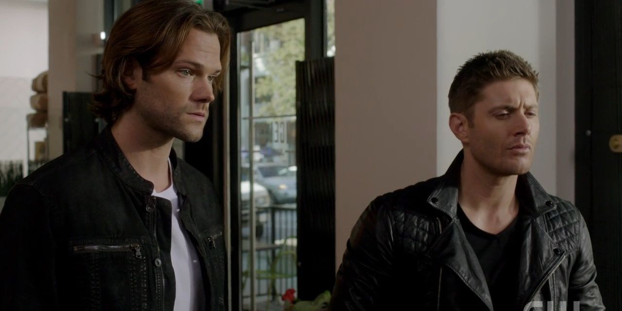Sam and Dean Winchester in leather jackets in Supernatural