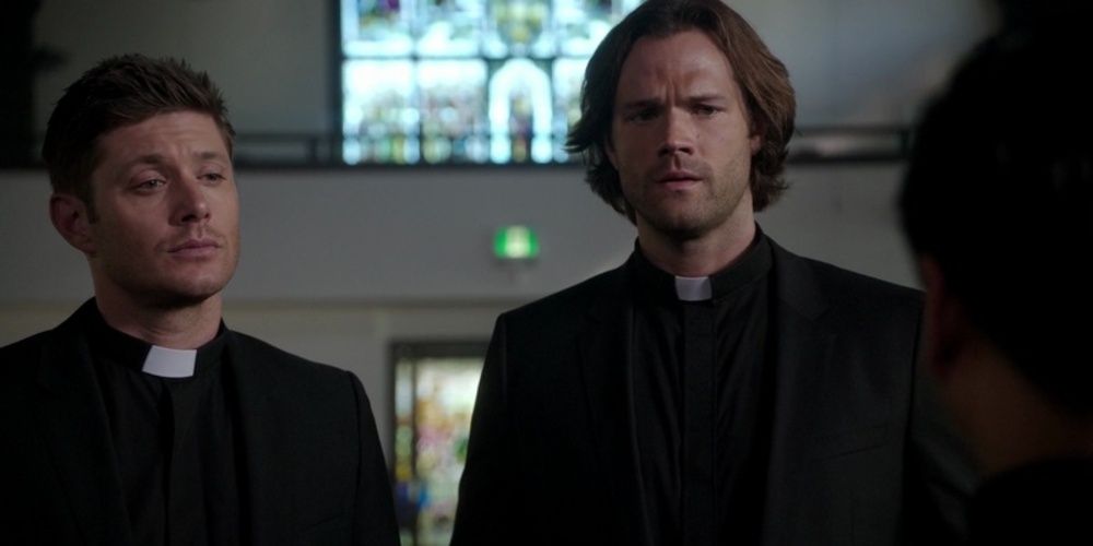 Sam and Dean as priests in Supernatural