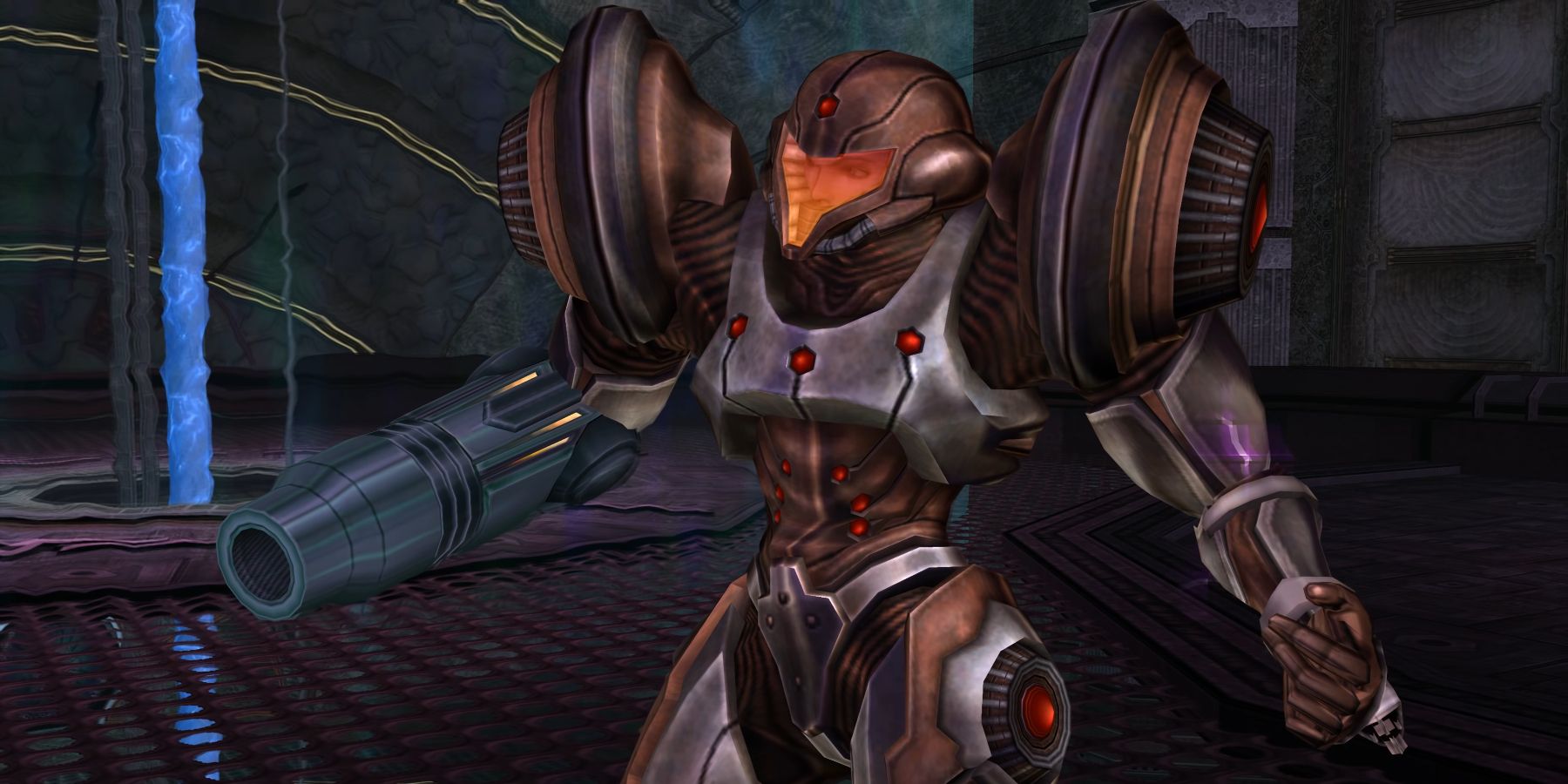 Samus Aran wearing her Dark Suit in Metroid Prime 2 Dark Echoes