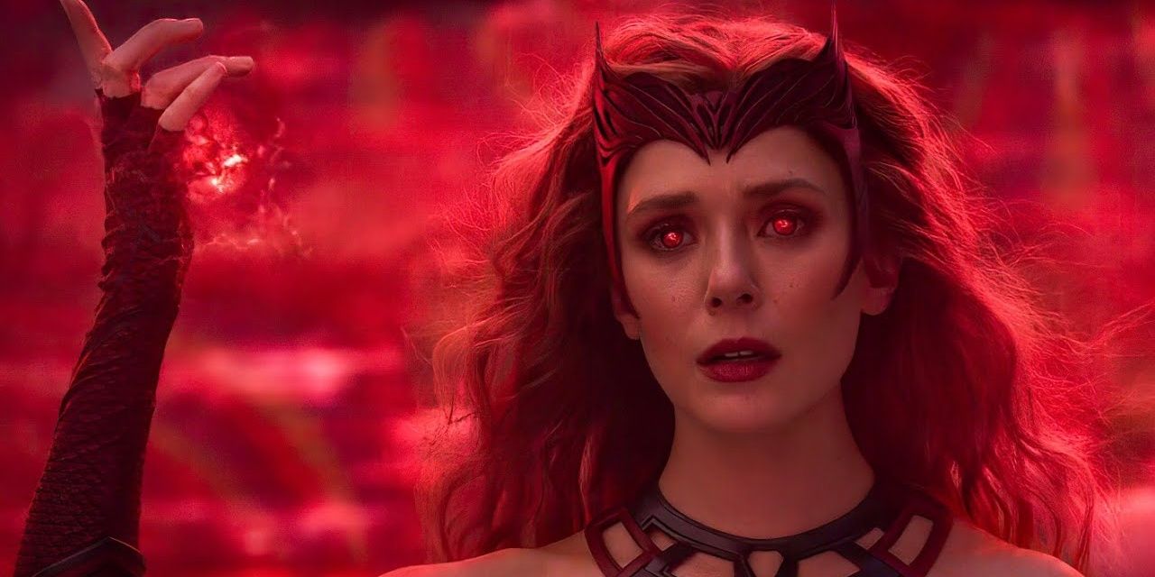 Scarlet Witch flashes red eyes in WandaVision Cropped