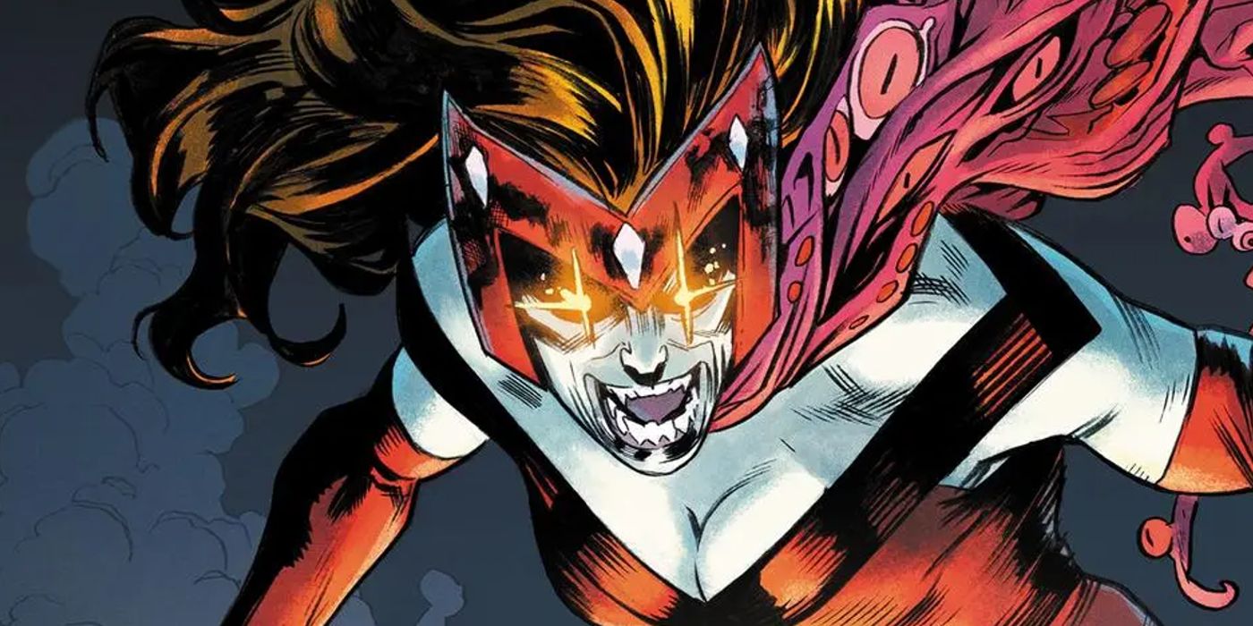 Scarlet Witch on the variant cover of Darkhold Omega #1