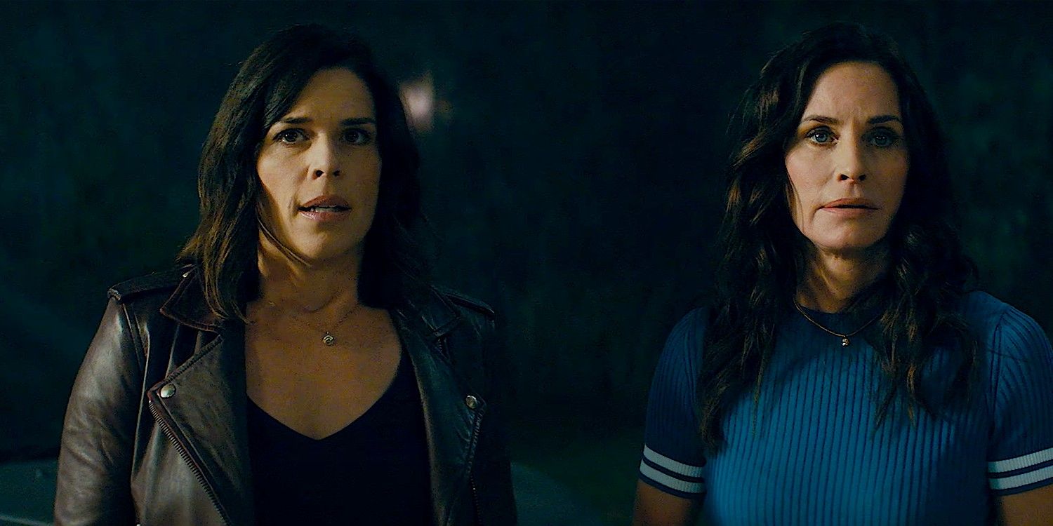 Sidney and Gale stand next to each other in Scream 5.