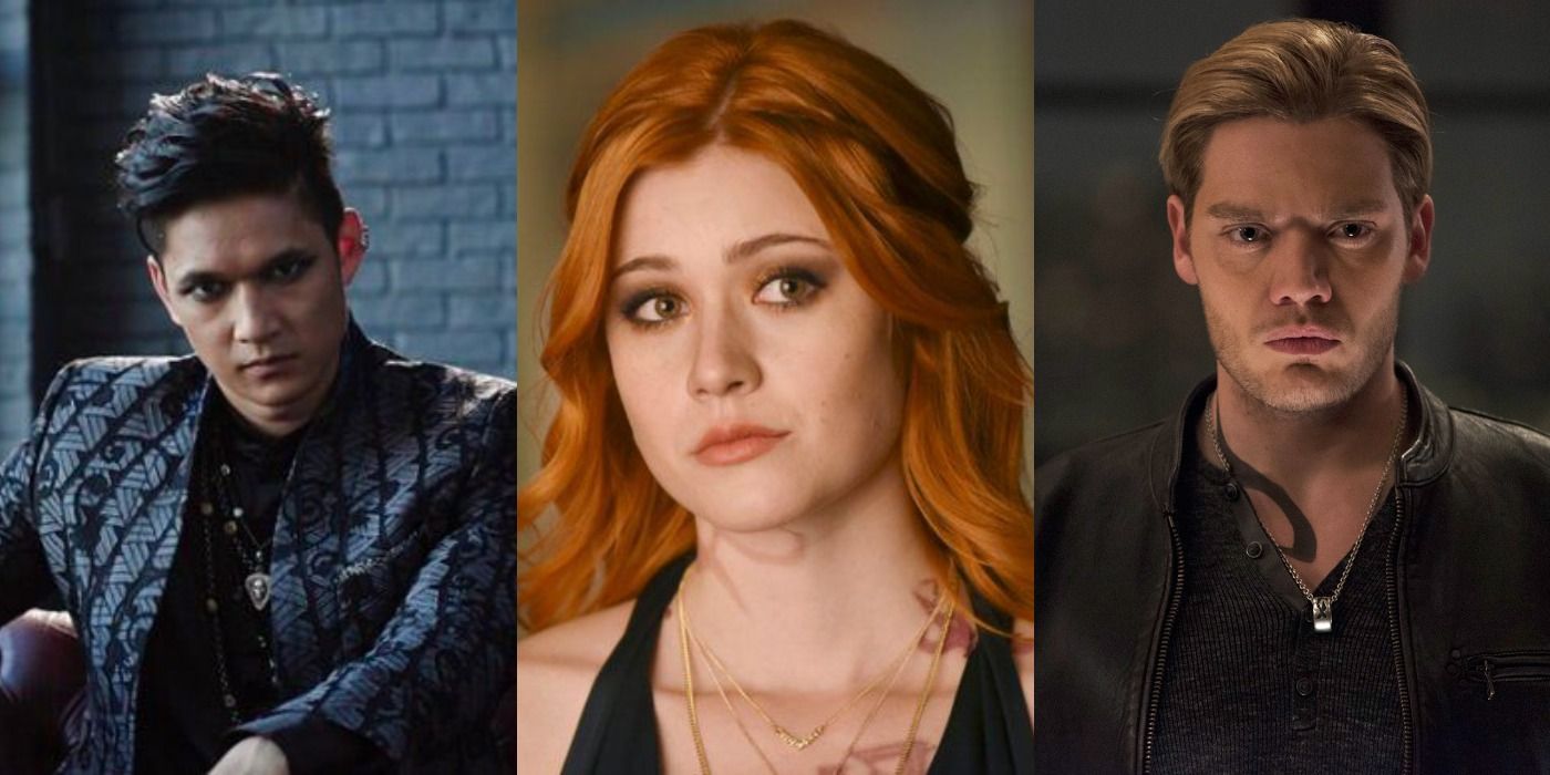 Split Image of Magnus Bane, Clary Fairchild and Jace Herondale
