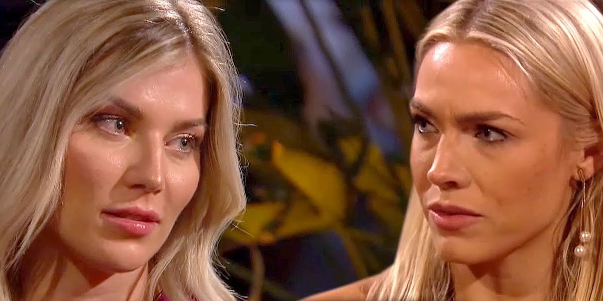 Shanae and Elizabeth fighting ovef Clayton in The Bachelor Season 26