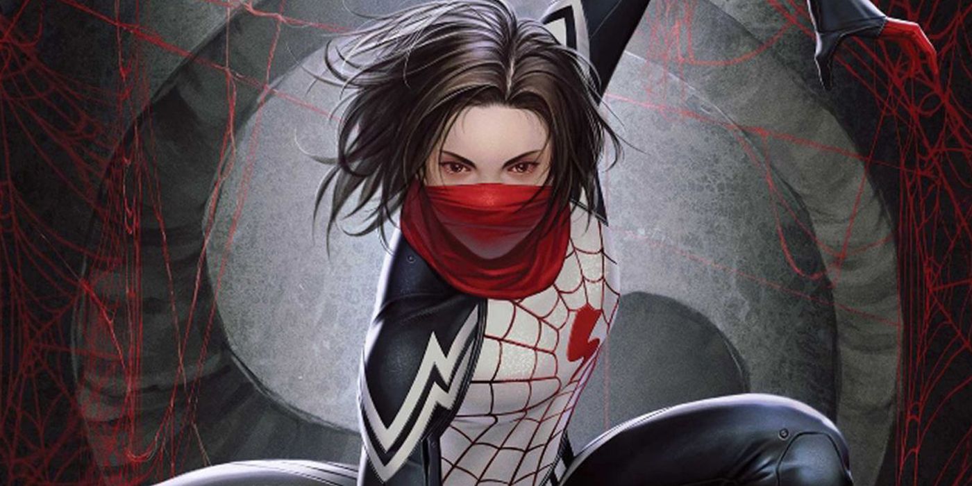 Silk leaps into battle in Marvel Comics.