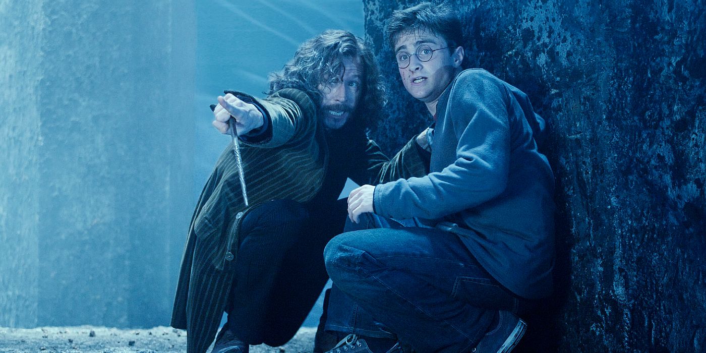 Sirius and Harry hide in the Department of Mysteries in Harry Potter and the Order of the Phoenix
