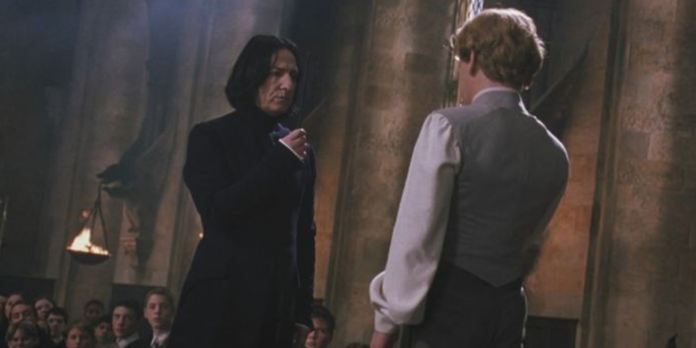 Snape and Lockhart duelling