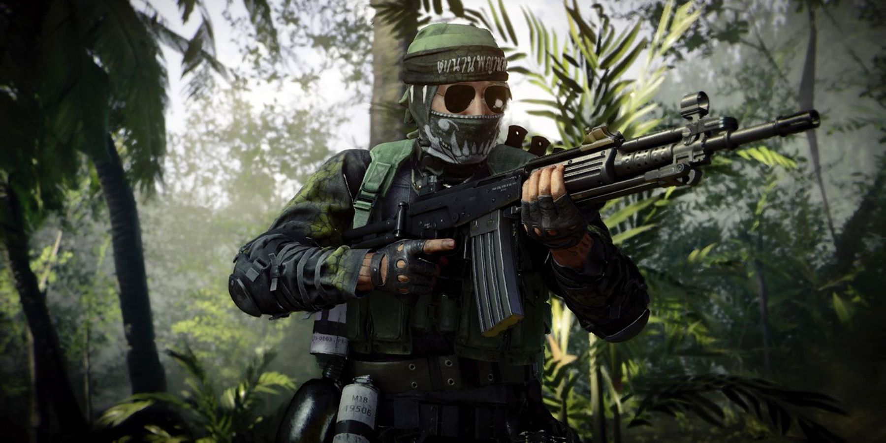 Soldier standing in the jungle in Call Of Duty: Black Ops Cold War