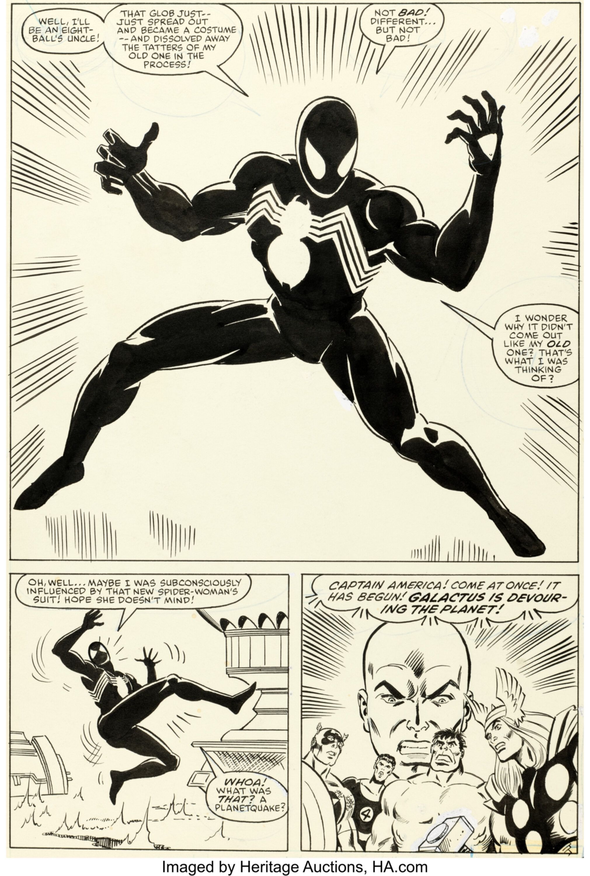 Spider-Man Black Suit Symbiote Venom Heritage Auctions Marvel Comics