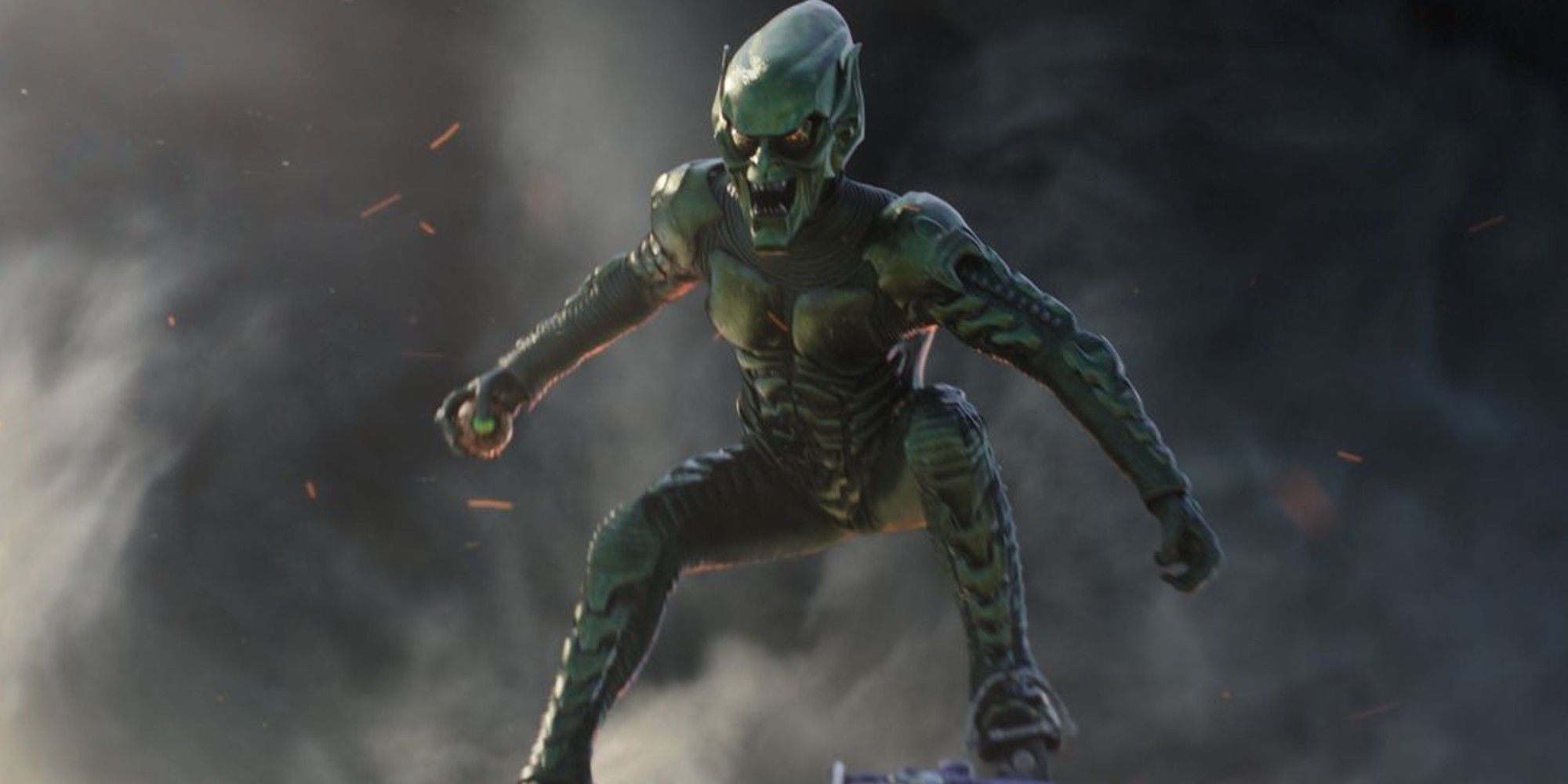 Green Goblin emerges from smoke in Spider-Man No Way Home