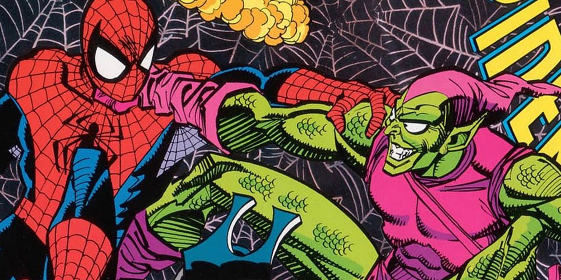 Spider-Man fighting Harry Osborn as the Green Goblin in the Amazing Spider-Man comics