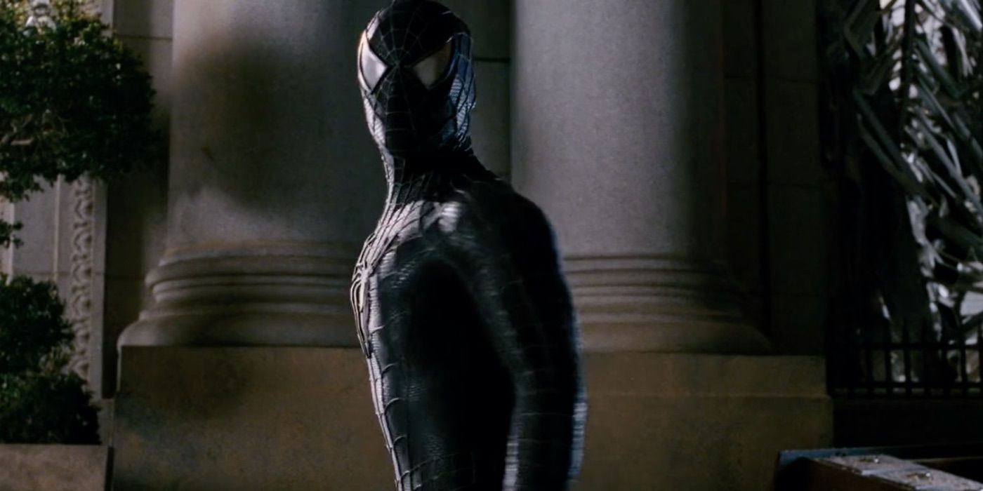 Spider-Man in black suit in Spider-Man 3.