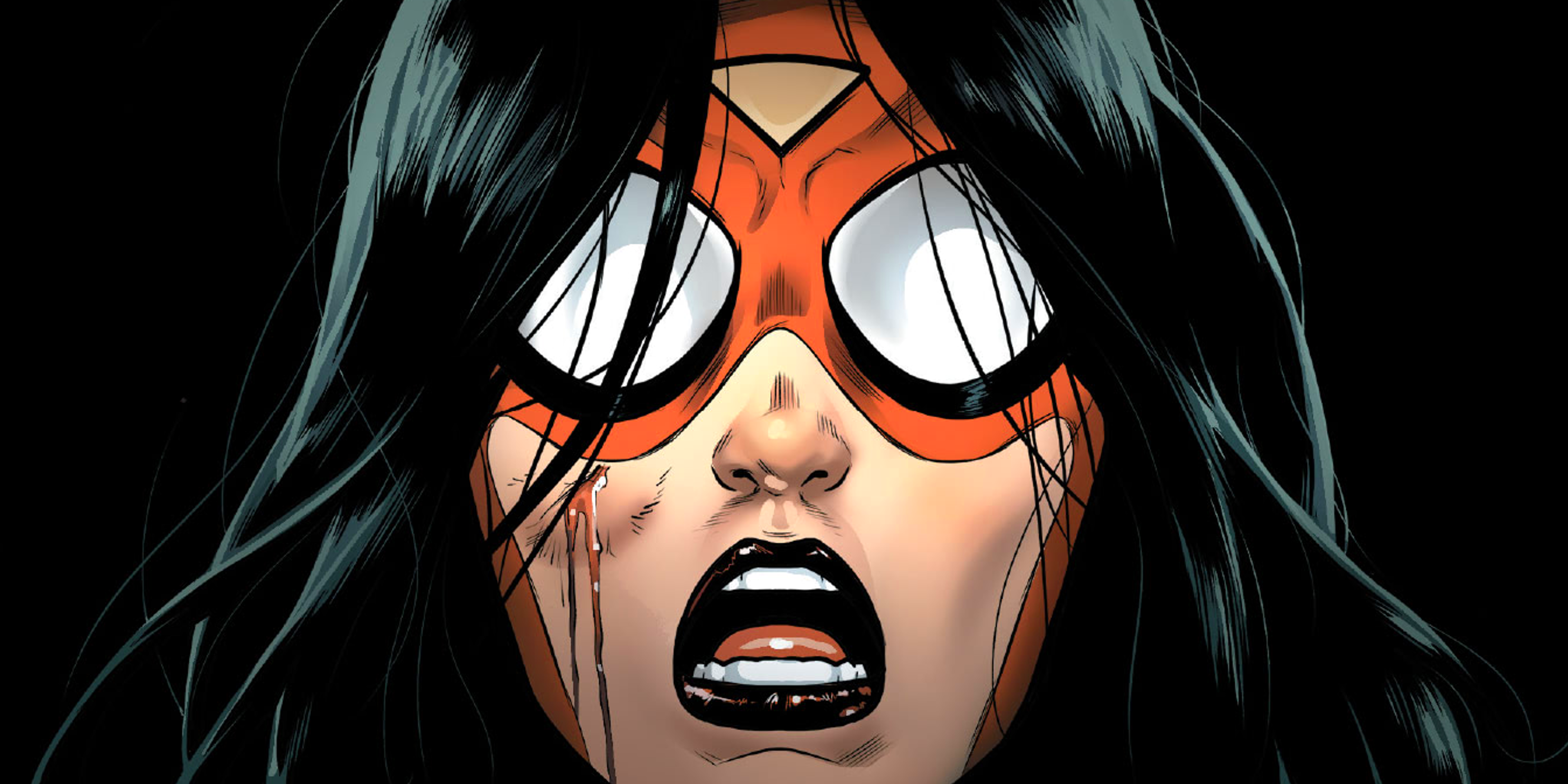 Spider-Woman terrified