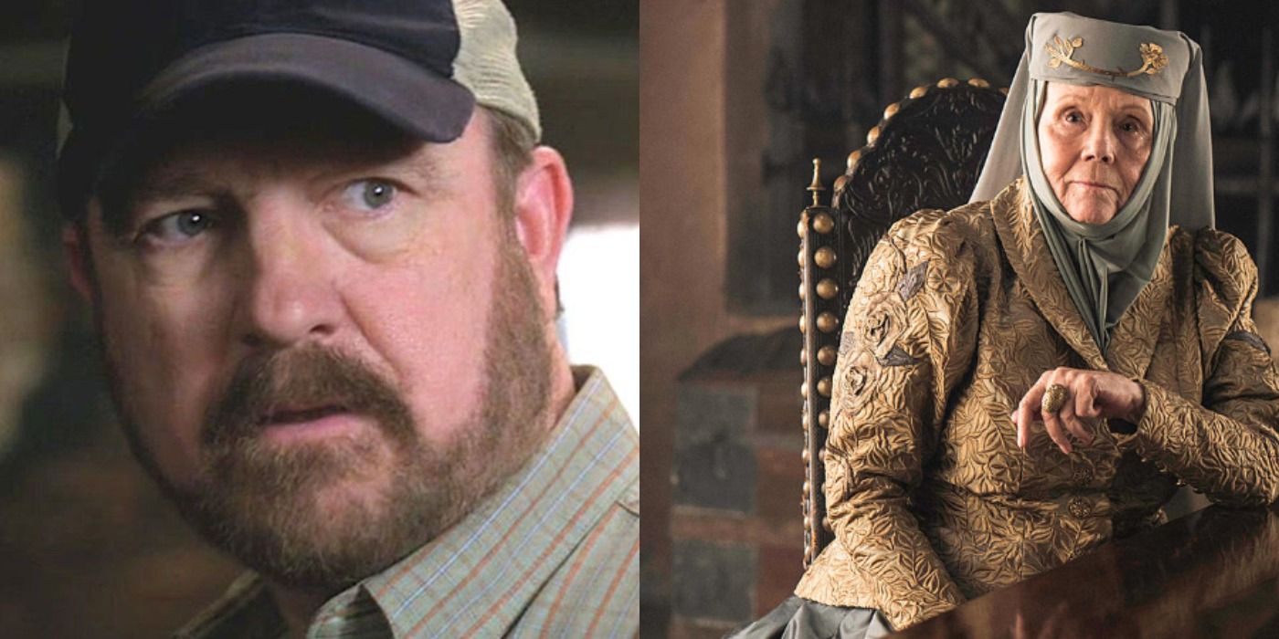 Split image of Bobby Singer and Olenna Tyrell in Supernatural &amp; Game Of Thrones