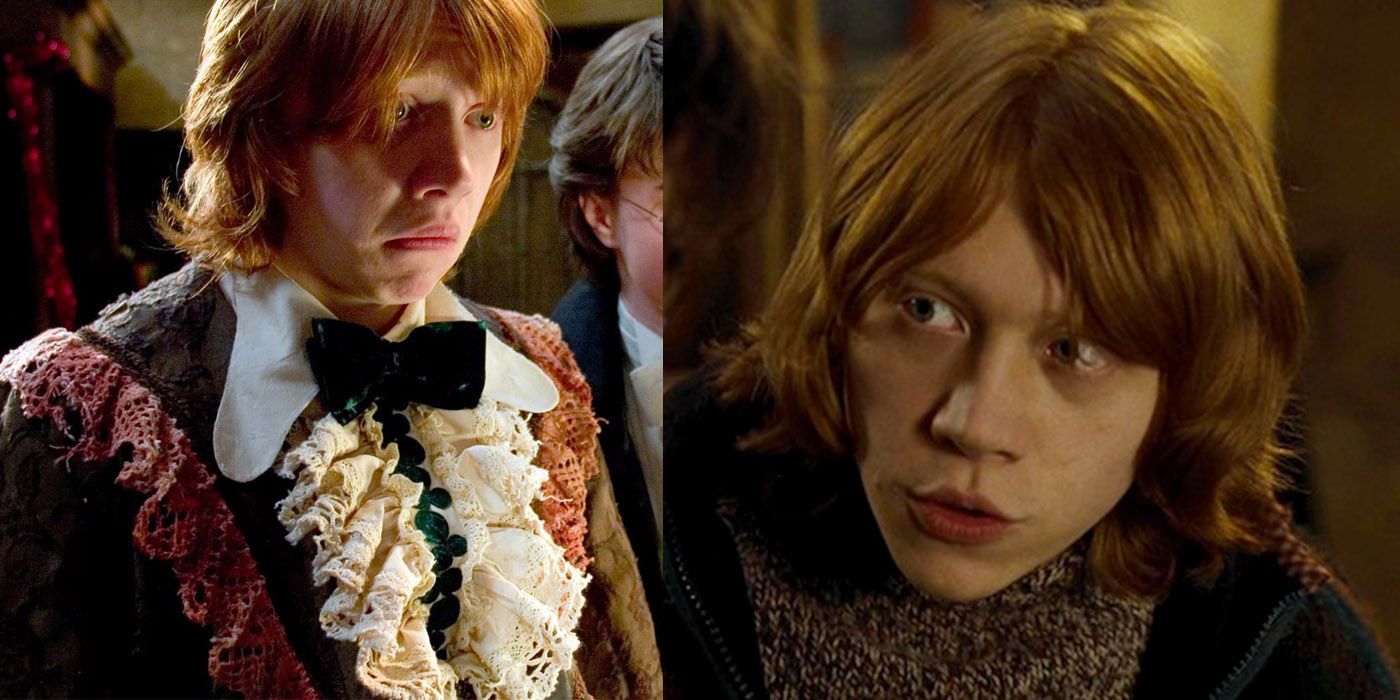 Split image of Ron the Goblet of Fire