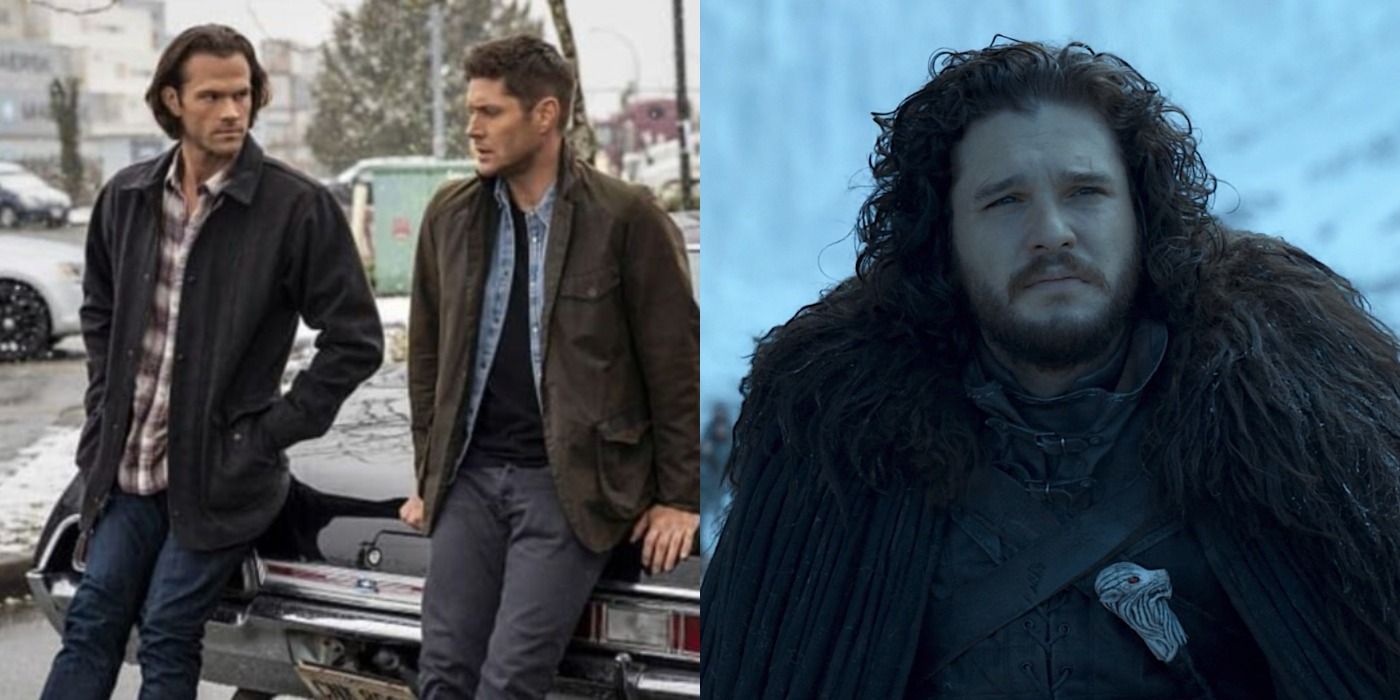 Split image of Sam &amp; Dean Winchester and Jon Snow in Supernatural &amp; Game Of Thrones