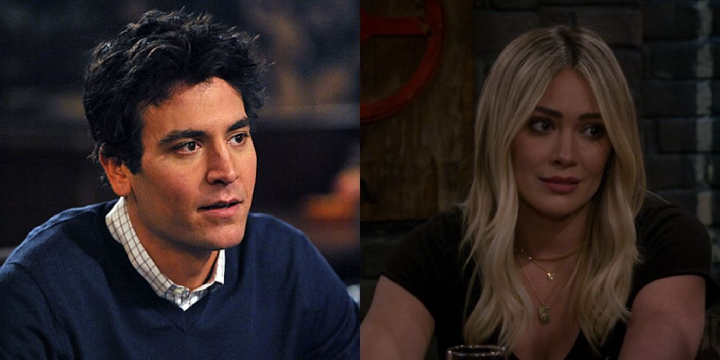 Split image of Ted Mosby talking in HIMYM and Sophie looking serious in HIMYF