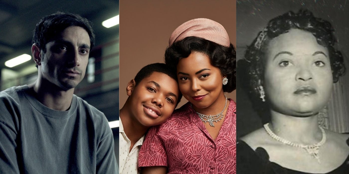 Split images of stills from The Night Of, Women of the Movement, and Let The World See