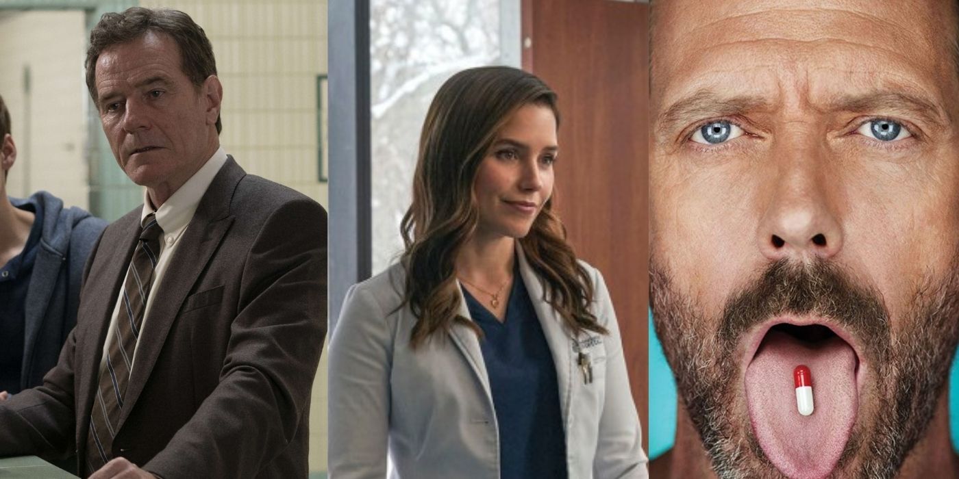 Split images of stills from Your Honor, The Good Doctor, and House