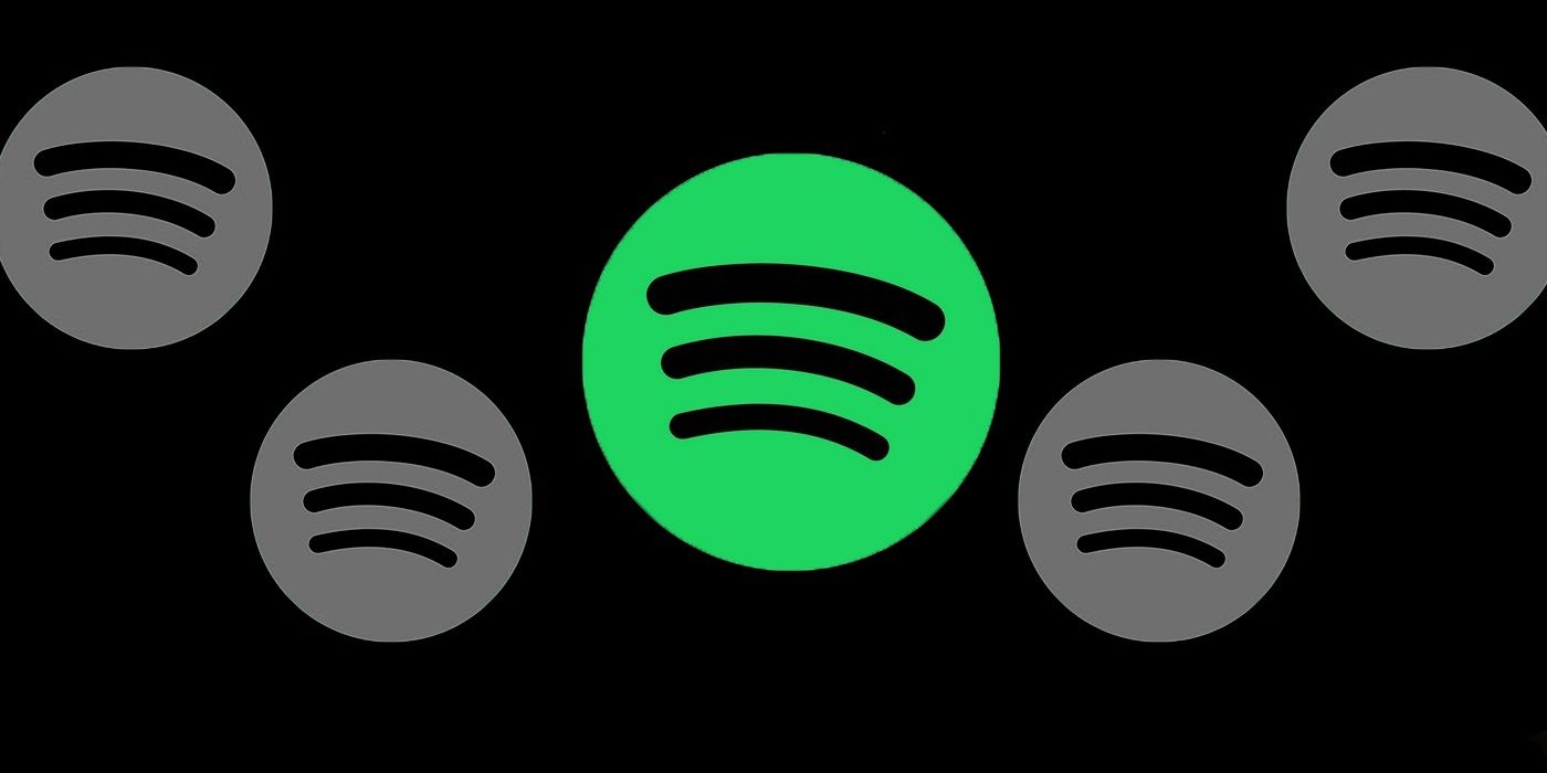 Spotify logos on black background