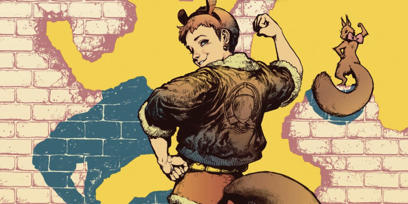 Squirrel Girl and Tippy Toe stand side by side flexing in Marvel Comics