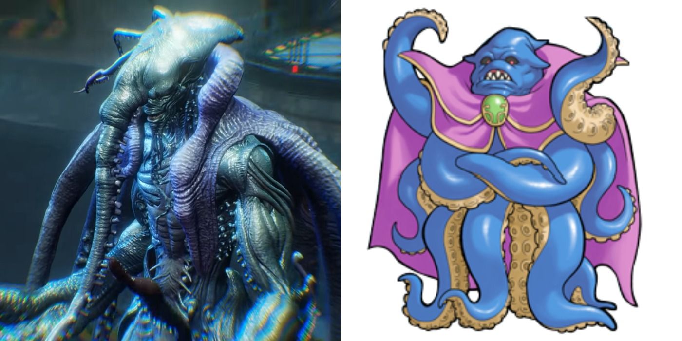 Stranger of Paradise Final Fantasy Origin's Kraken next to the original design.