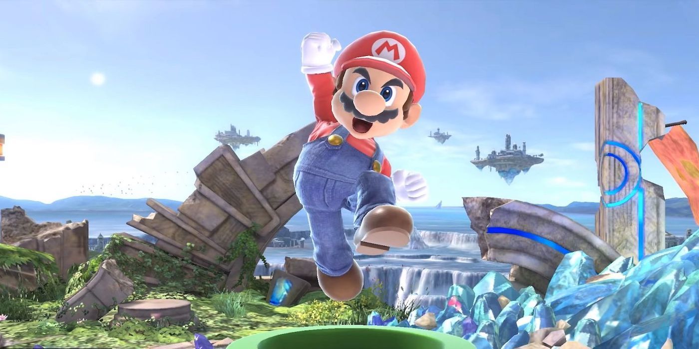 Super Smash Bros features Mario as a playable fighter