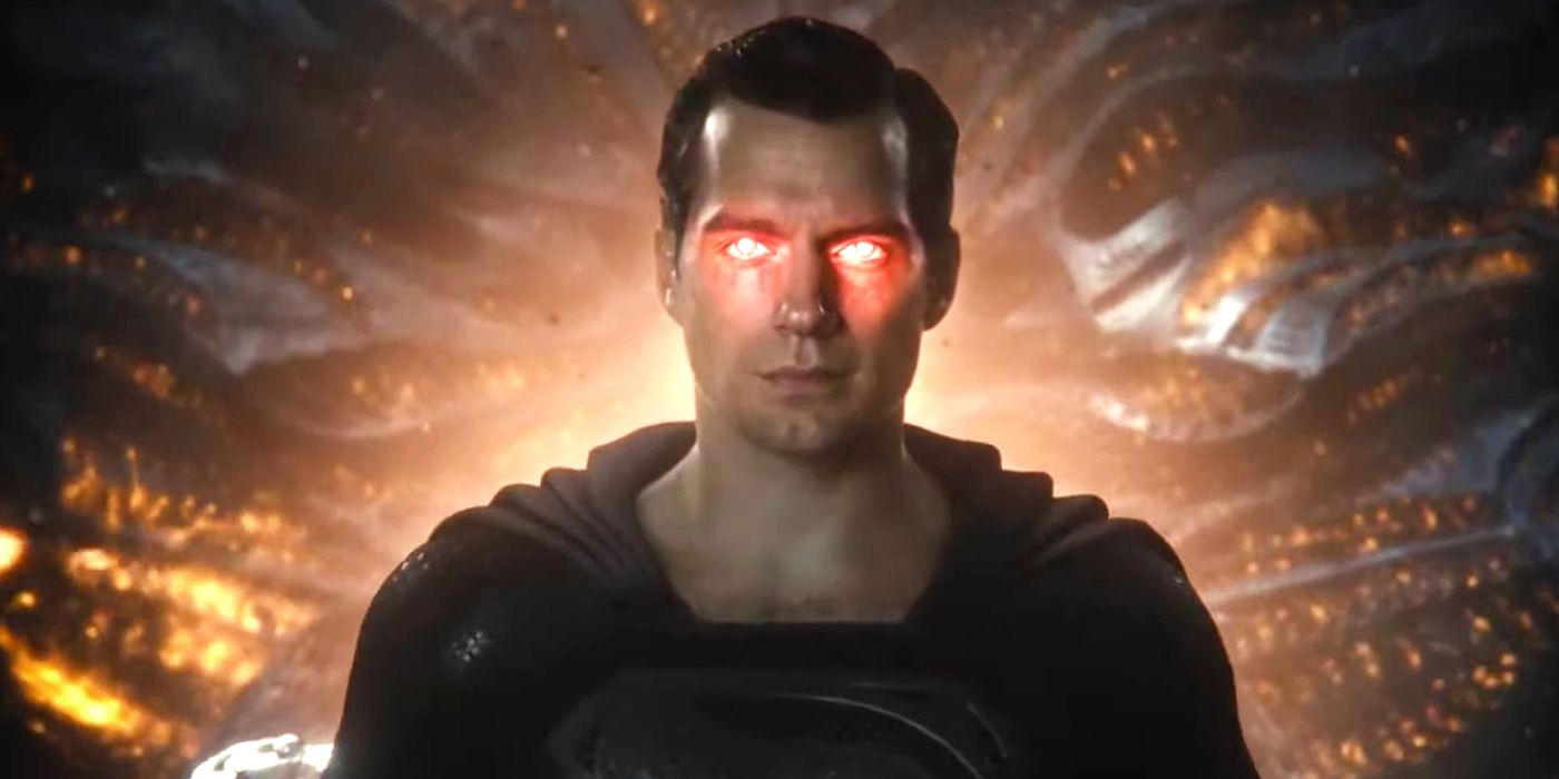 Henry Cavill as Superman using heat vision in Zack Snyder&rsquo;s Justice League