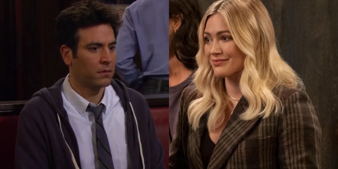 Split image: Ted Mosby looking sad in HIMYM/ Sophie smiling in HIMYF
