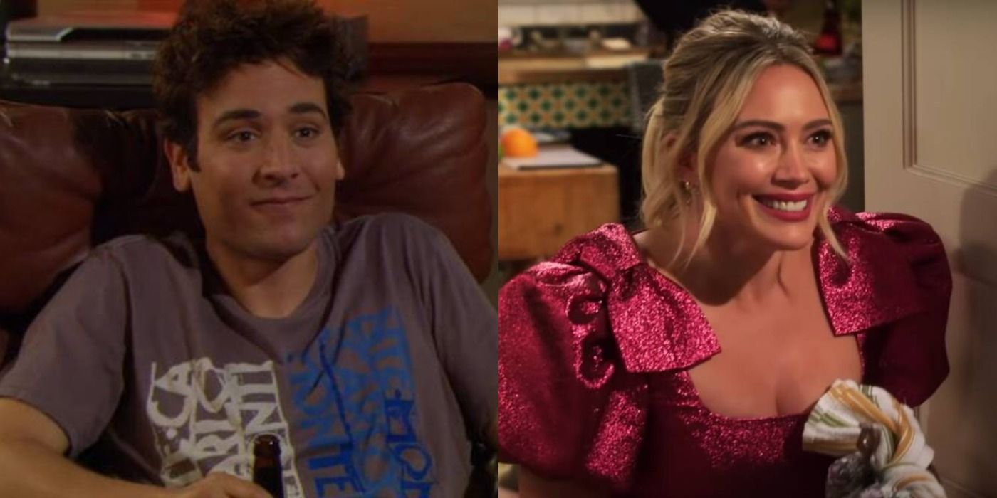 Split image: Ted Mosby smiles in HIMYM/ Sophie looks excited in HIMYF