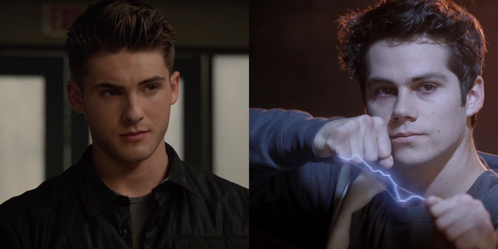 Split image showing Void Stiles and Theo in Teen Wolf