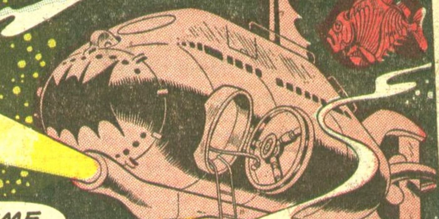 The Bat Sub explores the ocean in DC Comics.