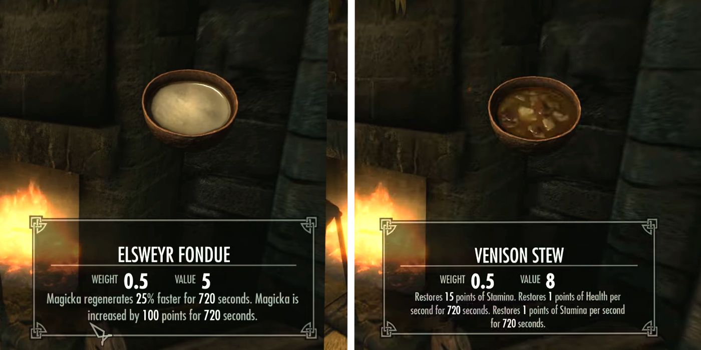 The Best Cooked Food Recipes in Skyrim
