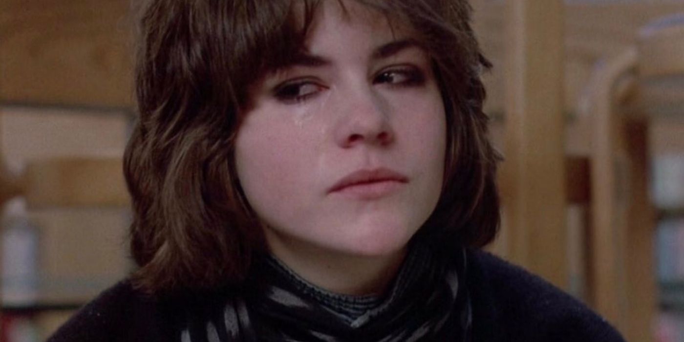 Allison (Ally Sheedy) talking while crying in The Breakfast Club