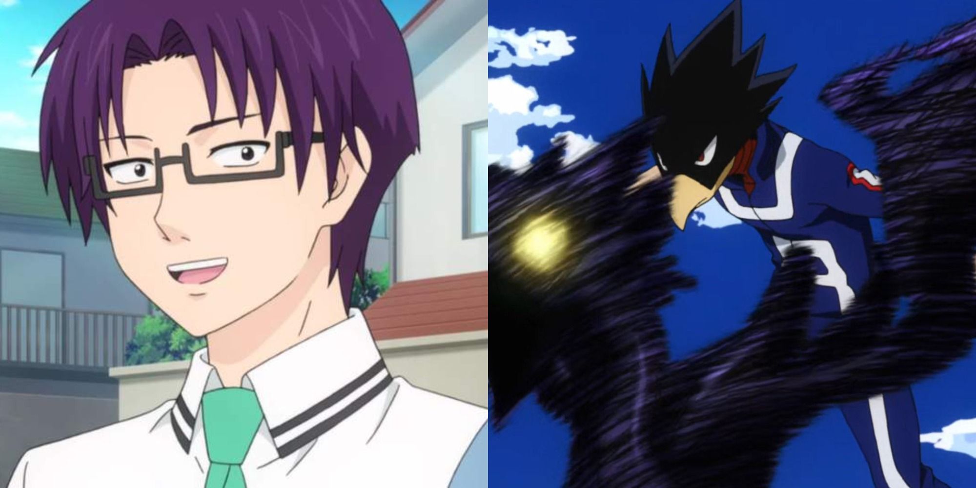 Split image showing two anime characters