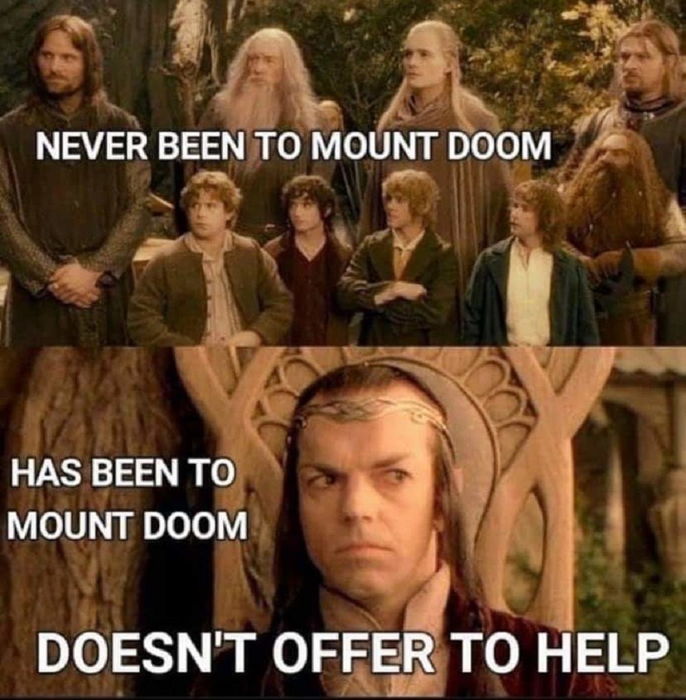 A Lord of the Rings meme