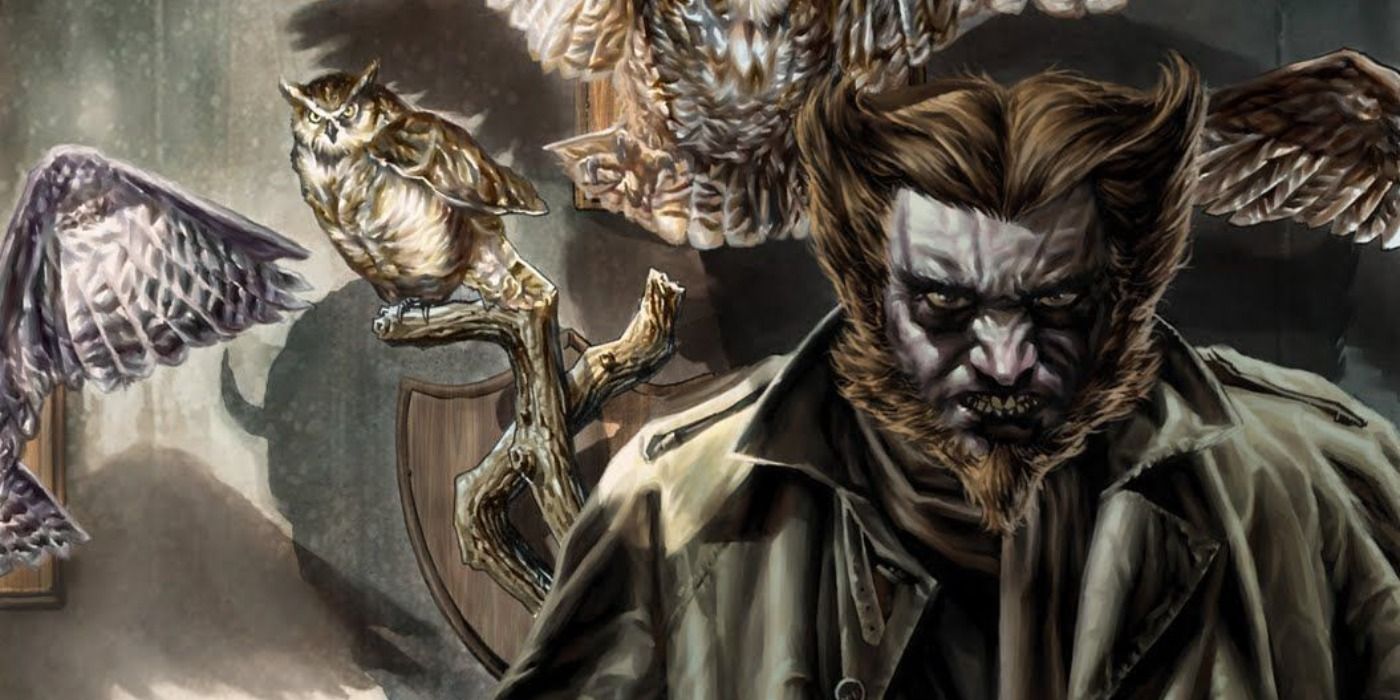 The Owl with taxidermized owls hanging behind him in Marvel comics.
