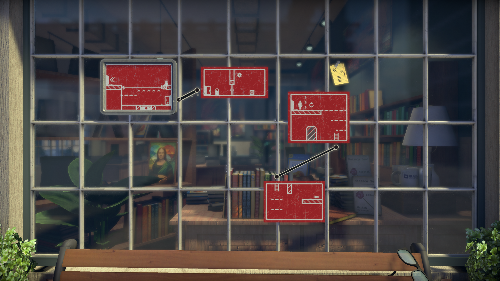 Pedestrian Downtown City Level Red Panel Puzzle