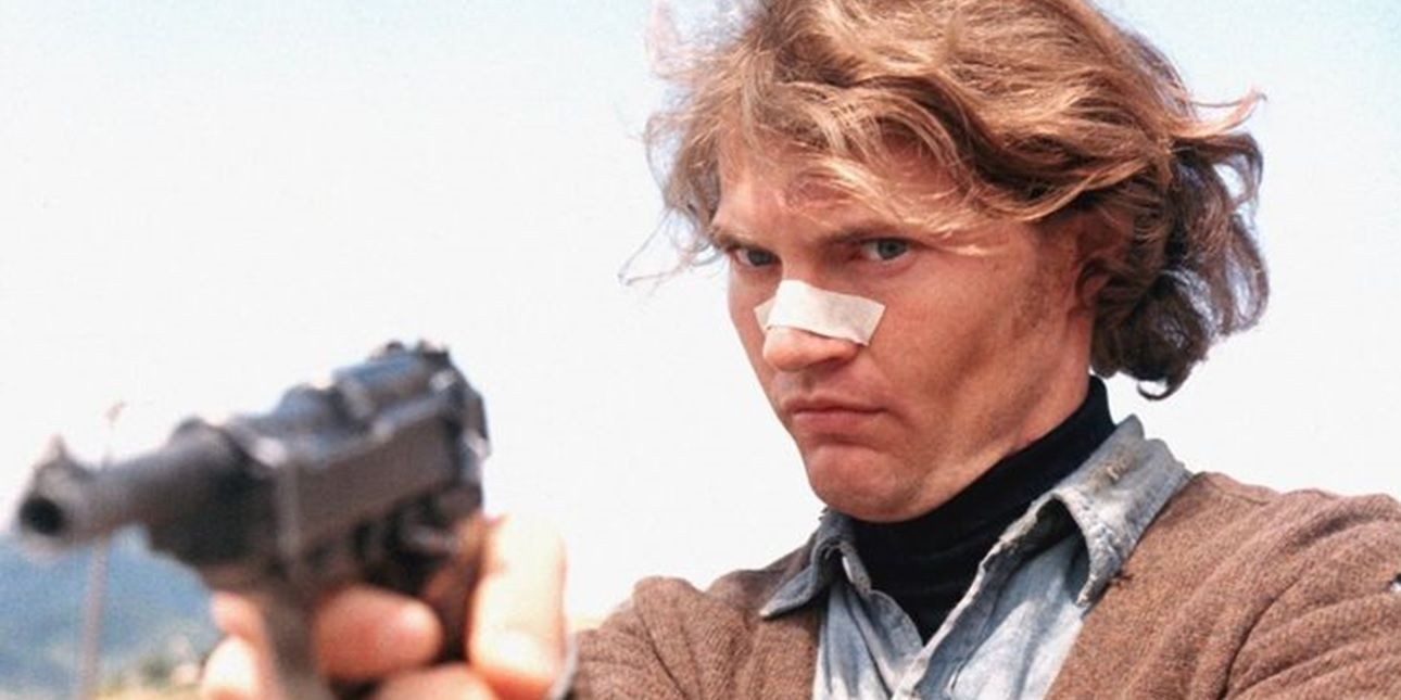 The Scorpio killer with a gun in Dirty Harry