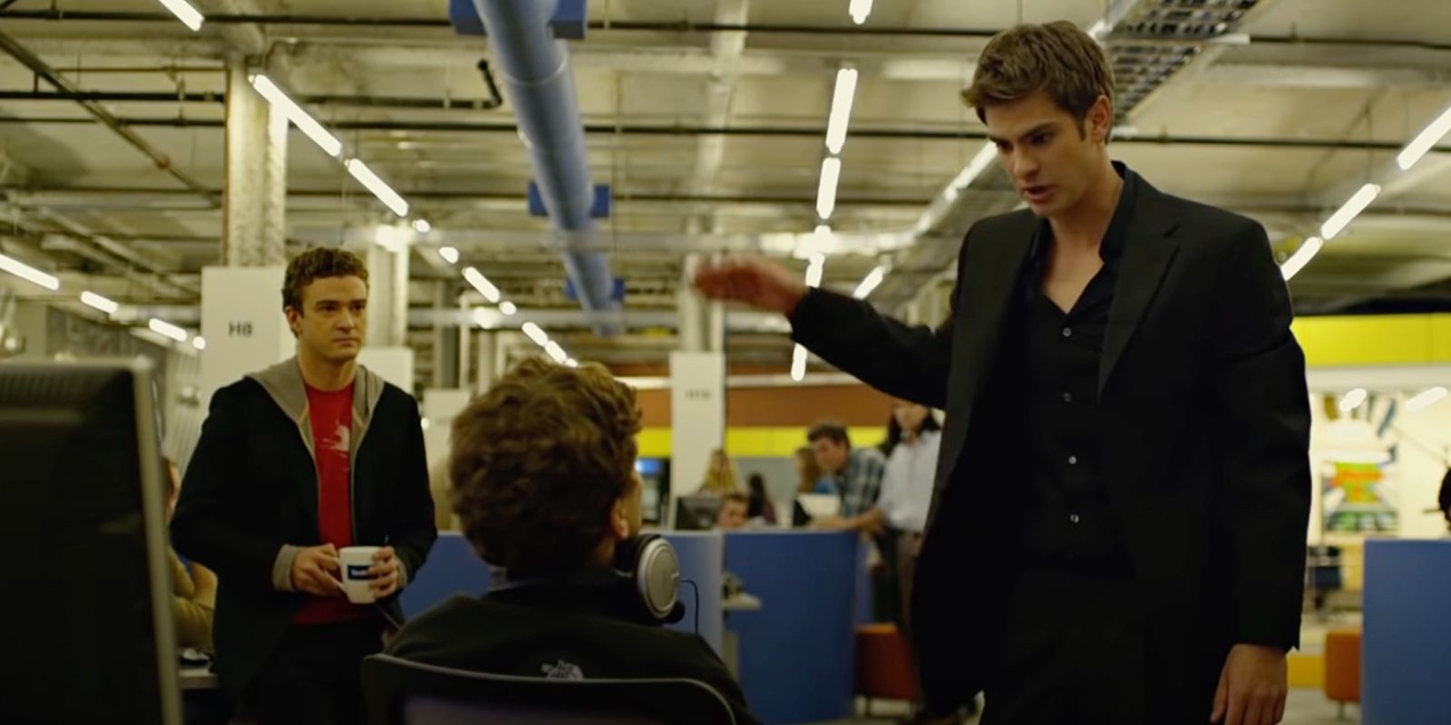 The Social Network Andrew Garfield and Justin Timberlake