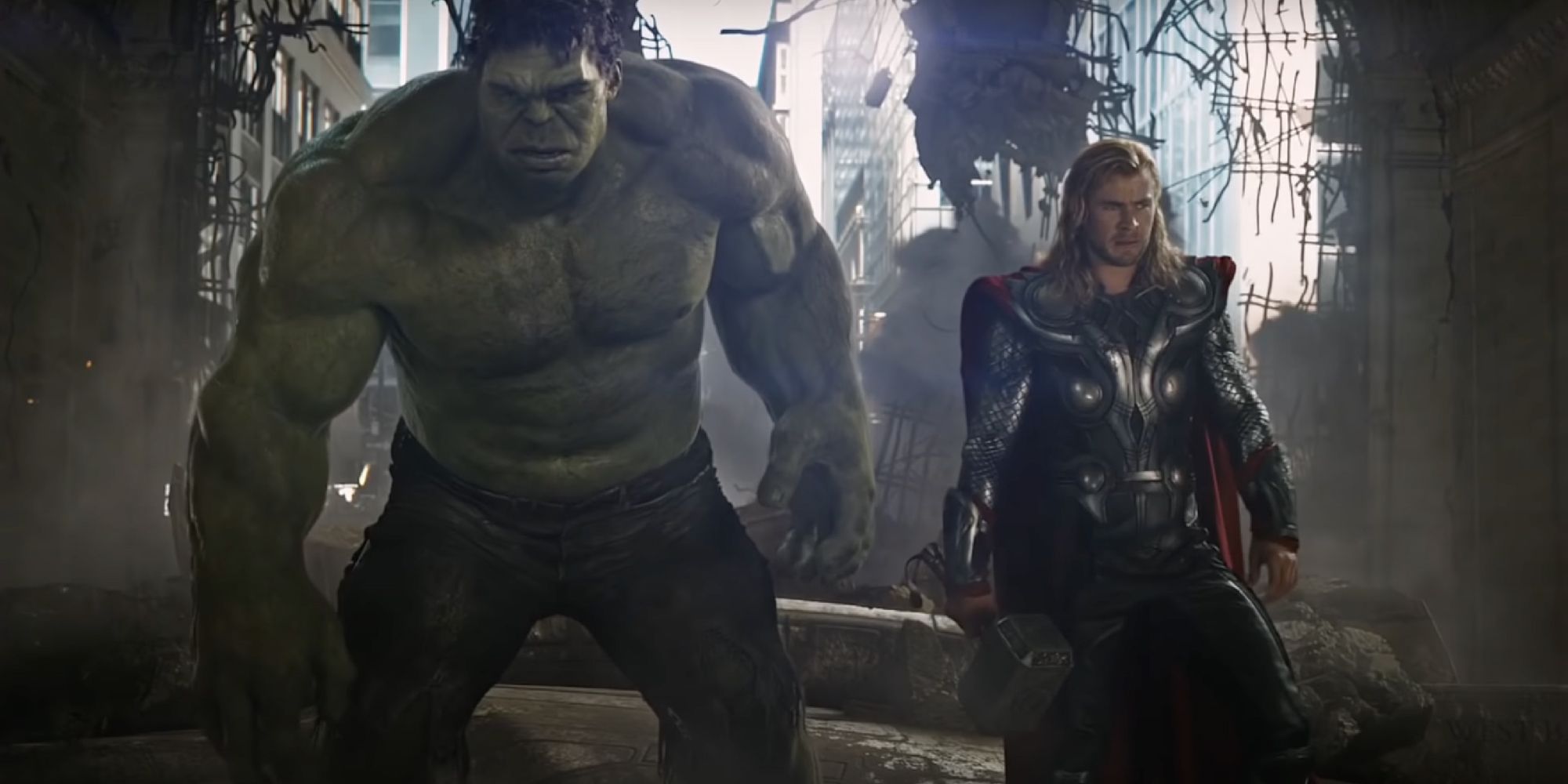 Thor and Hulk in Avengers