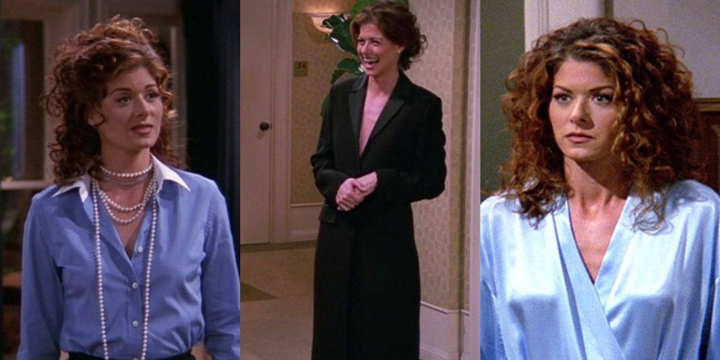 Three side by side images of Grace in Will & Grace