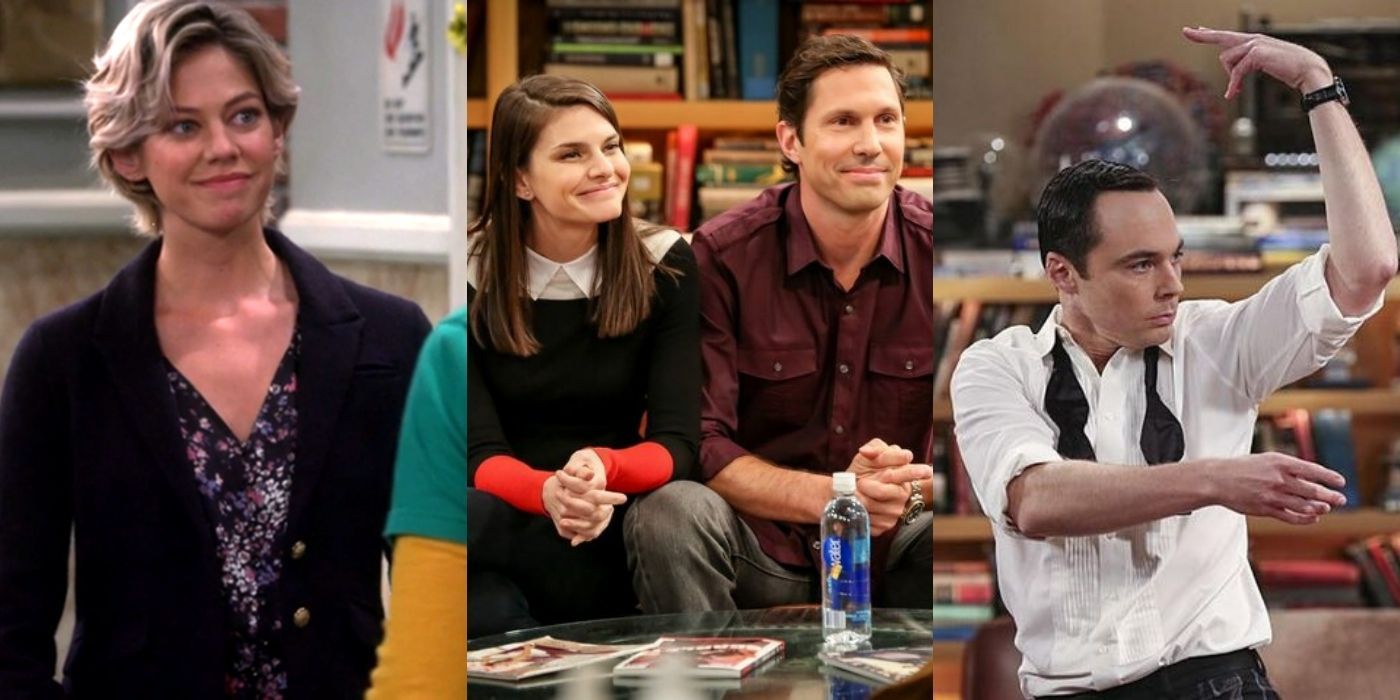 Three split images of TBBT Characters