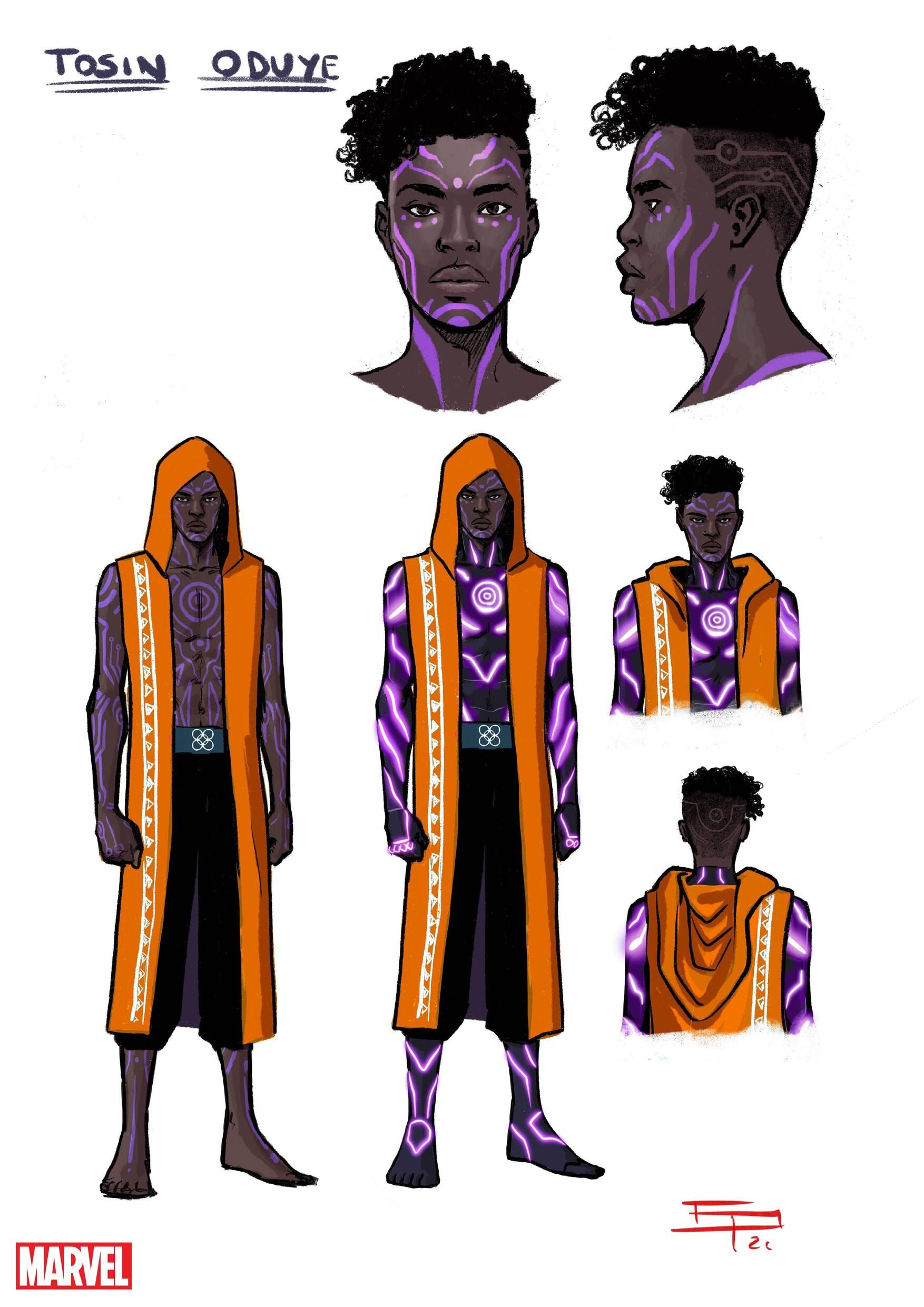 Tosin Oduye's character design by German Peralta for Black Panther #3.