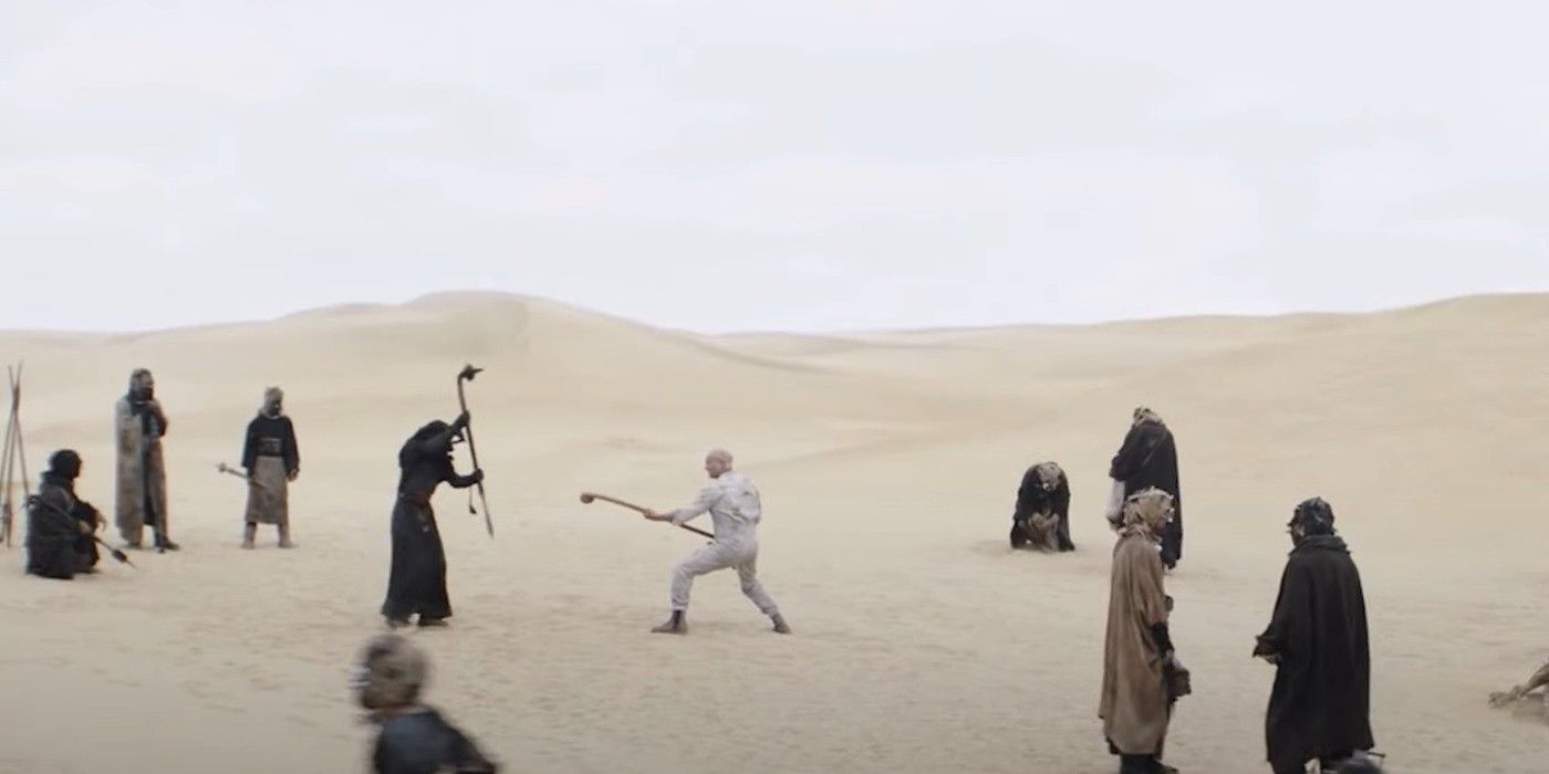 Tusken raider training in Book of Boba Fett