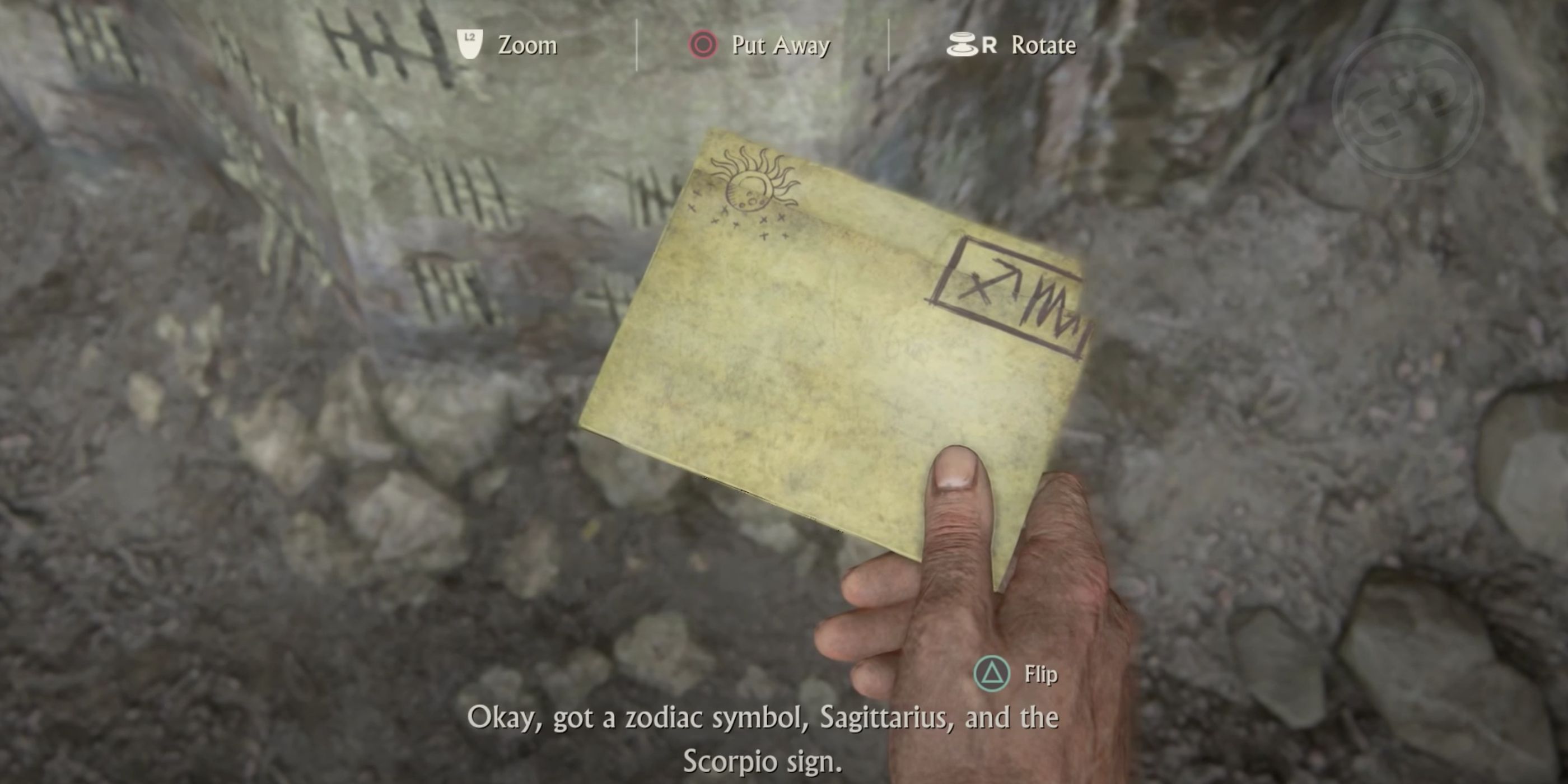Uncharted 4 Note From Vargas Zodiac Symbol Puzzle
